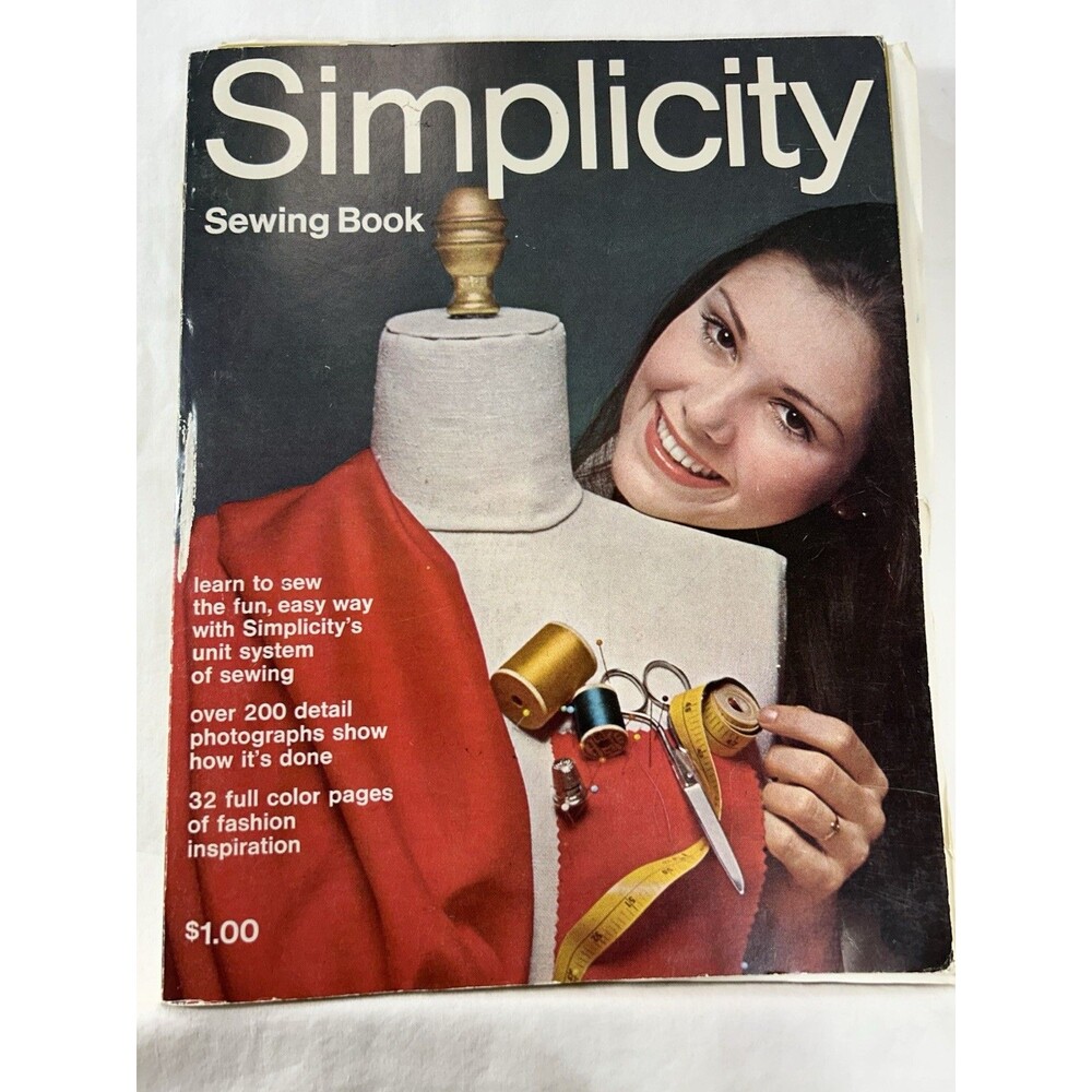Vintage 1969 Simplicity Learn to Sew Book Fun Easy Way Unit System Sewing Guide
